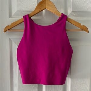 Athleta Pink Fitted Crop Tank Top